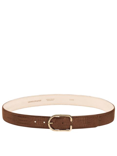 Longchamp Archive Ladies' belt Chocolate - Leather