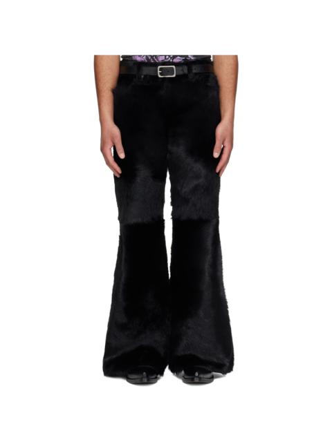 LU'U DAN Black 'Year of the Horse' Pony Phat XL Leather Trousers