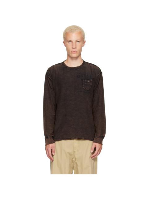 Diesel Brown T-Aldy Long Sleeve T-Shirt