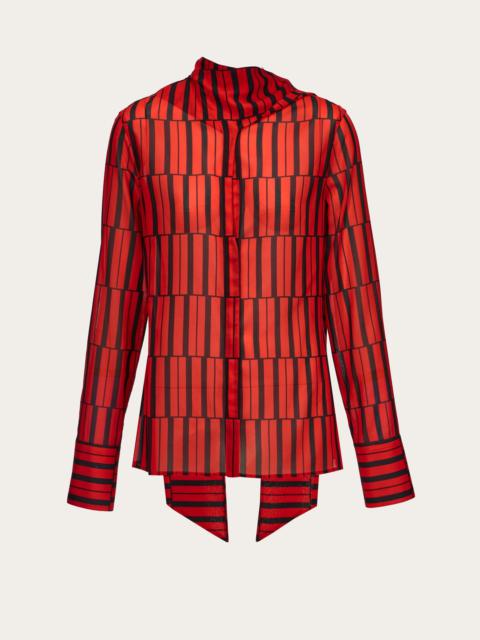 FERRAGAMO Sash collar shirt