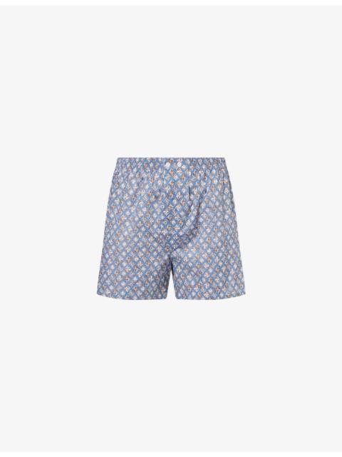Derek Rose Ledbury Patterned Cotton Boxer Shorts