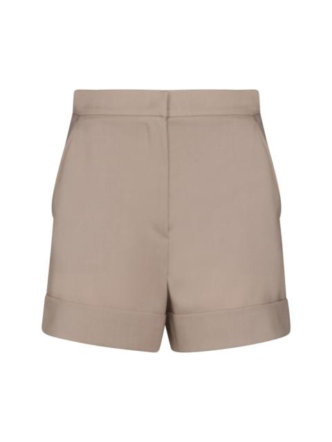 Max Mara Beige Wool Blend Shorts