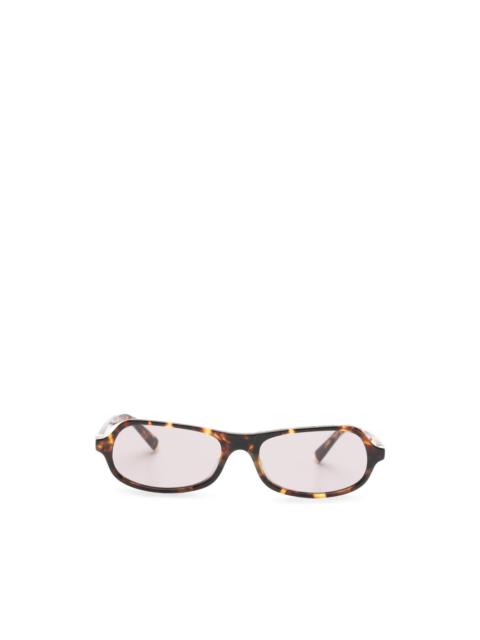 Miu Miu tortoiseshell-effect rectangle-frame sunglasses