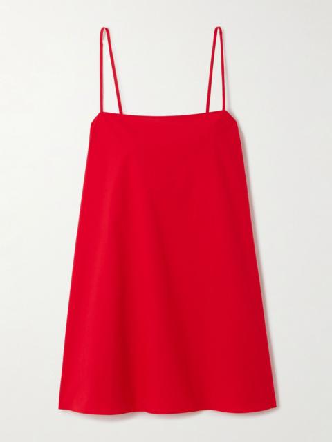 MATTEAU Cami organic cotton-poplin mini dress Red