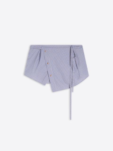 Dries Van Noten CHECKED COTTON WRAP BELT