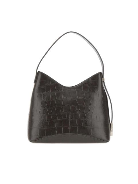 OSOI crocodile-effect leather shoulder bag