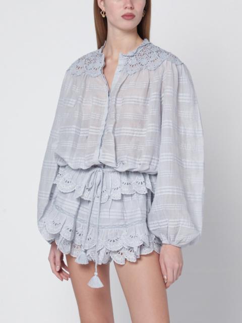 Isabel Marant Étoile Polly cotton blouse with floral lace
