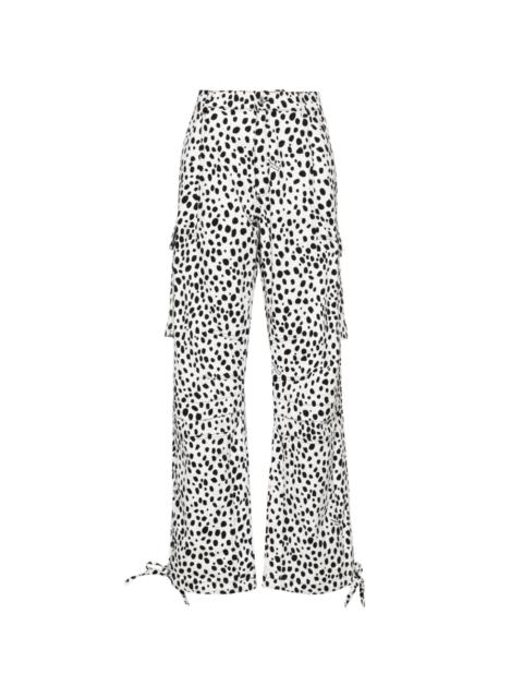 Moschino spot-print cargo trousers