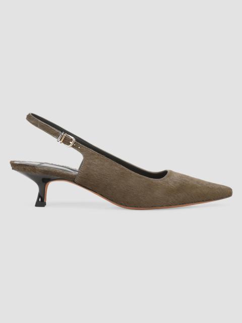 Vince Women's Sabra II 45MM Calf-Hair Slingback Kitten Heels - Cypress