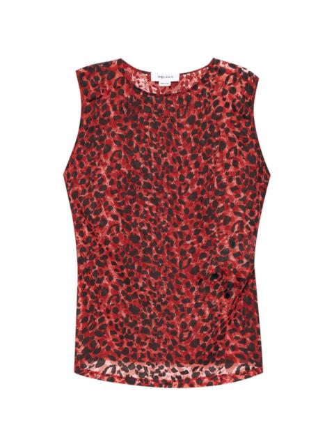 animal-print top