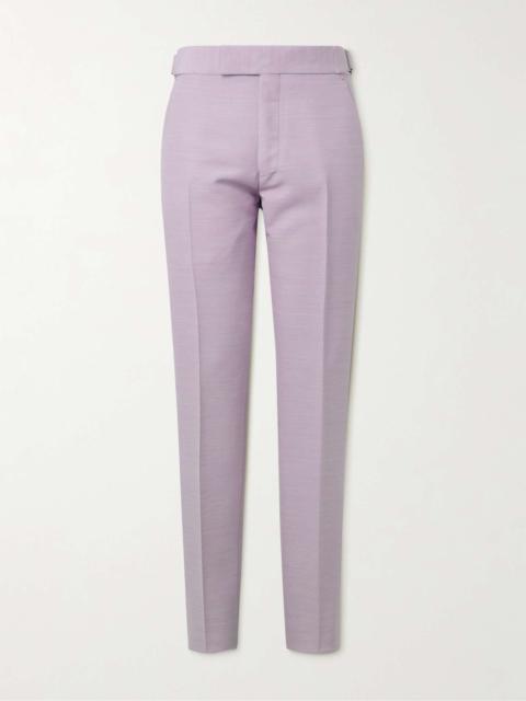 Straight-Leg Woven Suit Trousers
