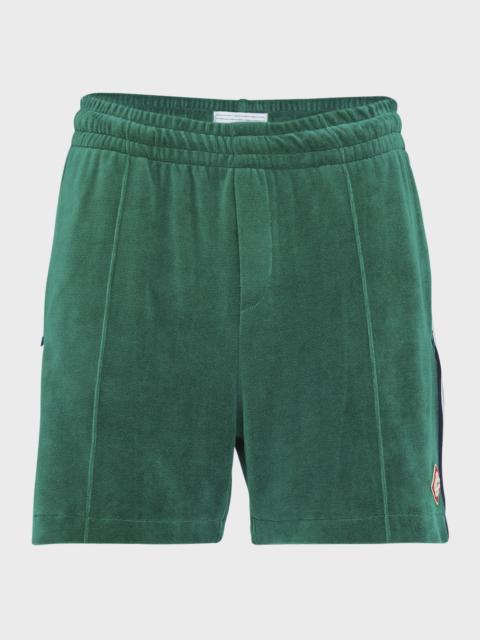 Men's Pintuck Velour Shorts