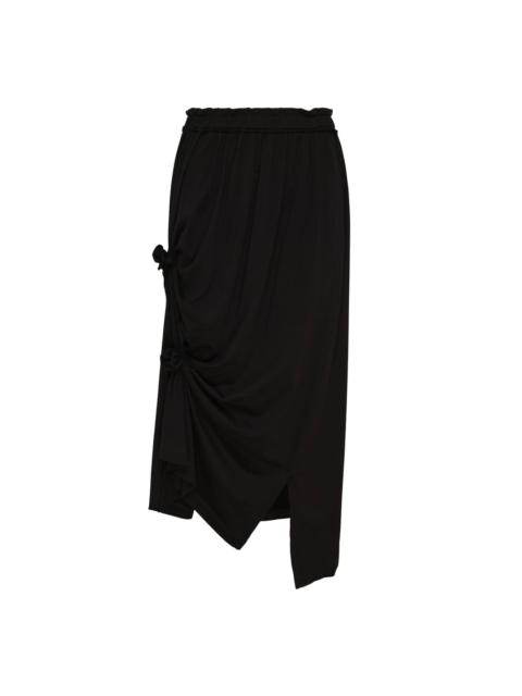 Y's Lace-Up String Asymmetric Skirt