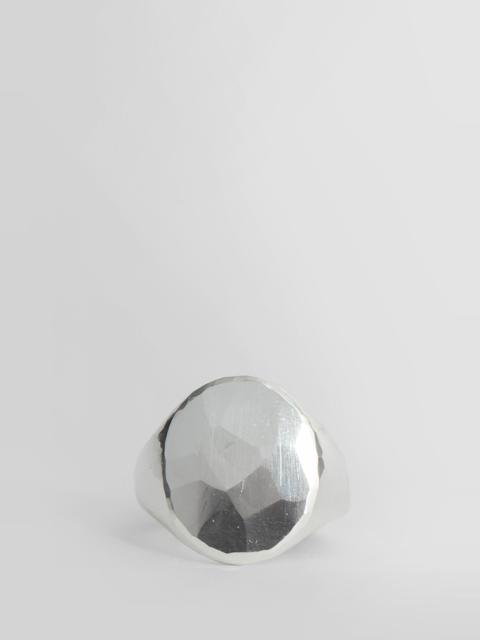 Werkstatt München R-Hammered-Oval-Signet-Ring