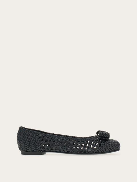 FERRAGAMO Woven Varina ballet flat