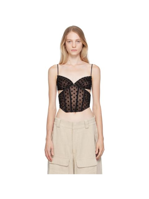 MISBHV Black Monogram Corset