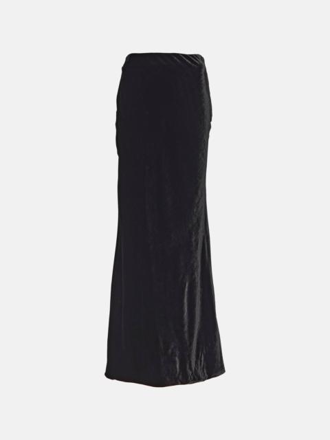 Alessandra Rich High-rise silk-blend maxi skirt
