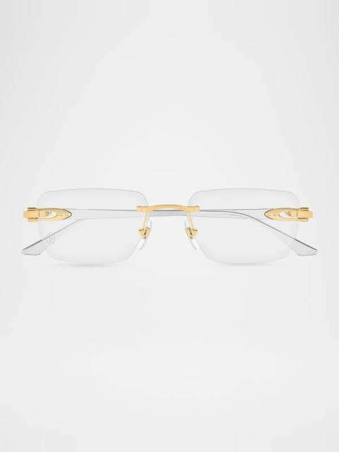 Cartier Motifs De Cartier Ct0662O Rimless Rectangular Optical Glasses