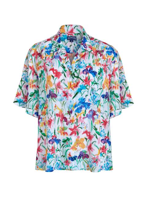 Vilebrequin Women Viscose Bowling Shirt Happy Flowers