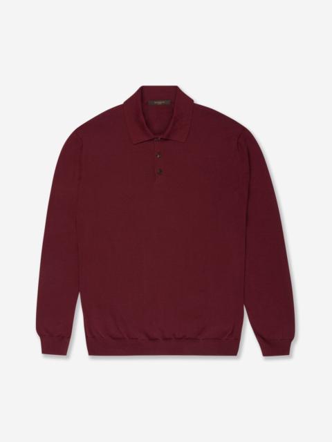 SLOWEAR Slim fit cotton and silk polo shirt
