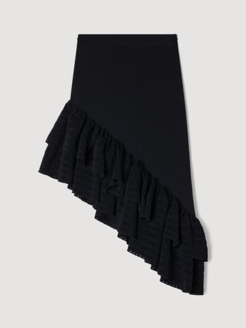 Sandro ASYMMETRICAL KNIT SKIRT