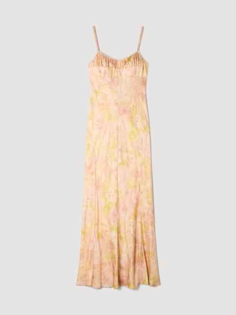 Sandro FLOWER PRINT MAXI DRESS