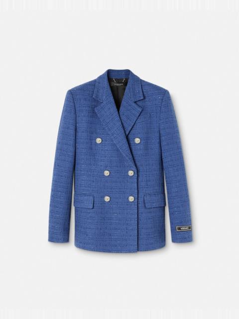 Bouclé Tweed Slim Masculine Blazer