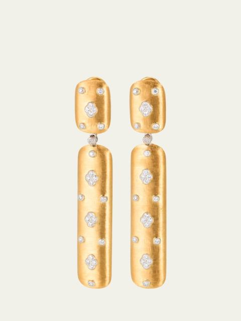 Buccellati Macri AB Convertible Drop Earrings in 18K Gold with Diamonds