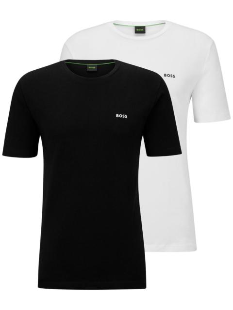 BOSS logo-print cotton T-shirts (pack of two)