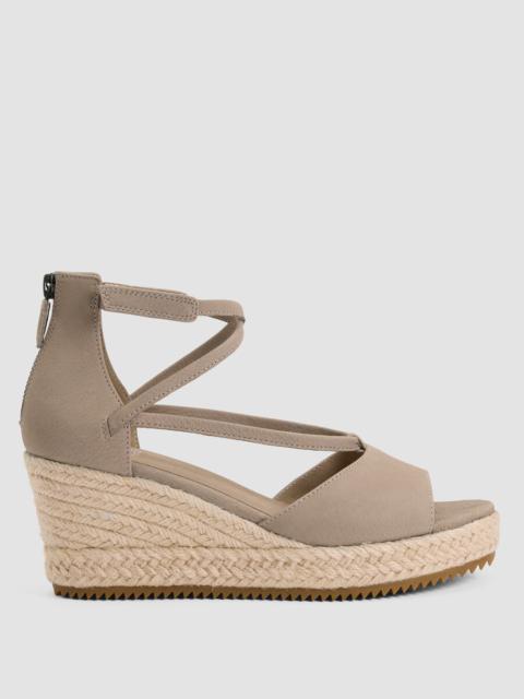 EILEEN FISHER Wesson Tumbled Nubuck Wedge Espadrille