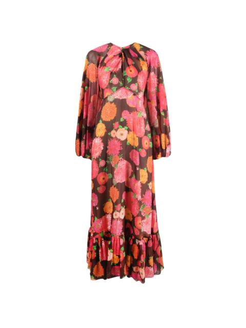 La DoubleJ Eve floral-print chiffon dress