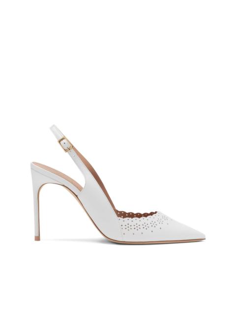 MALONE SOULIERS Sunny leather slingback pumps