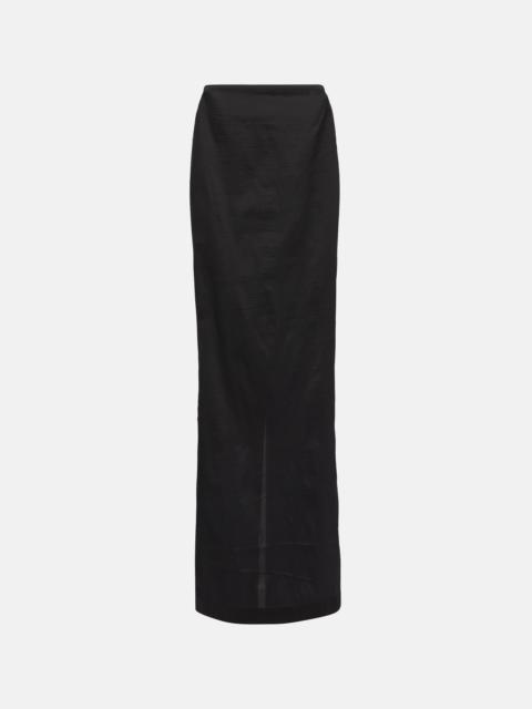 Alaïa 검정 Vented Maxi 스커트