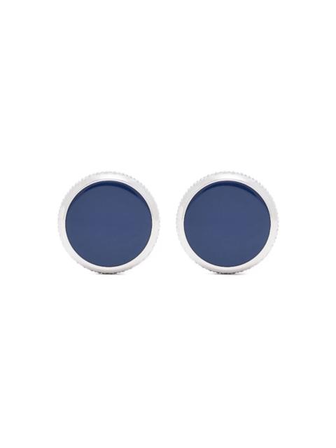 GIORGIO ARMANI CIRCULAR-FACETED CUFFLINKS