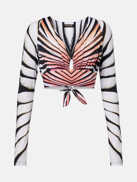 Roberto Cavalli Printed crop top