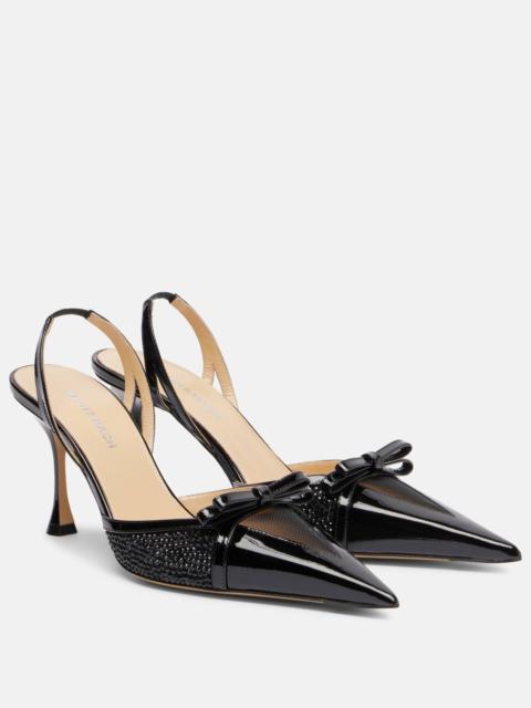 MACH & MACH Triangle 85 leather slingback pumps