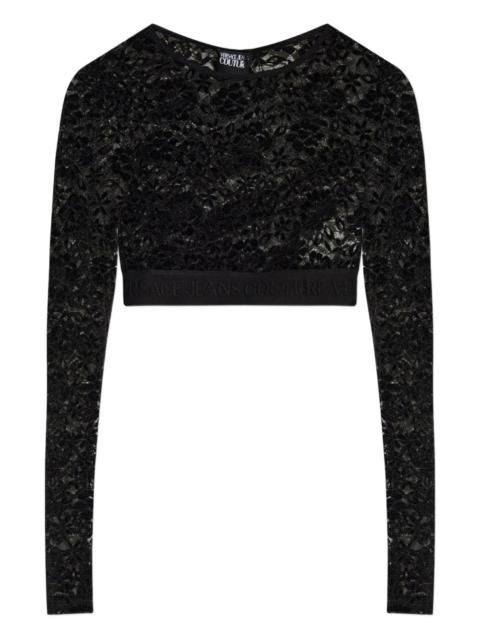 VERSACE JEANS COUTURE floral-lace long-sleeve top