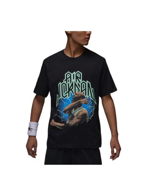 Jordan Air Jordan Sport Dri-FIT Graphic T-Shirt Asia Sizing 'Black' FN6017-010