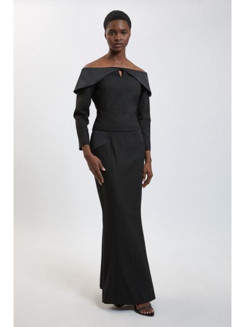 KAREN MILLEN Tailored Seam Detail Maxi Skirt