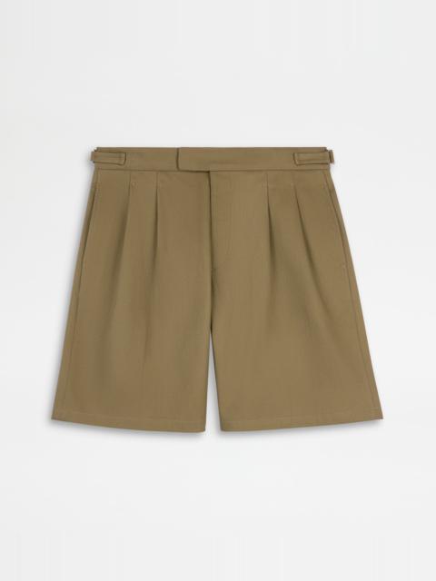 Tod's BERMUDA SHORTS IN COTTON - GREEN