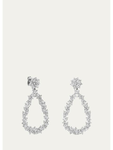SYDNEY EVAN 14K White Gold Diamond Teardrop Cocktail Earrings