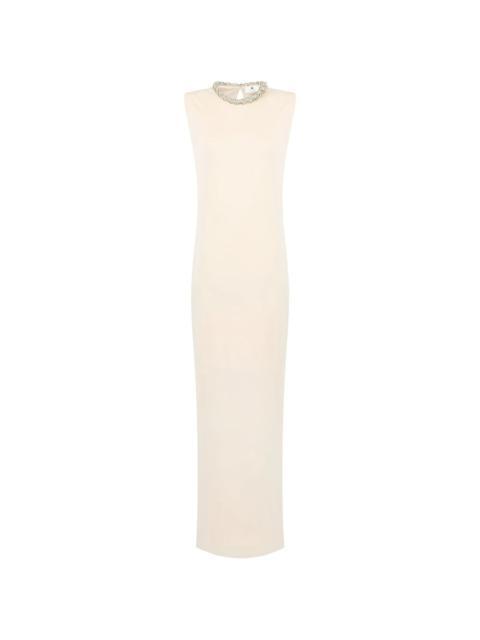 sachin and babi light blue dress The Frolic exclusive sequin cross front halterneck maxi dress in bronze main image 0