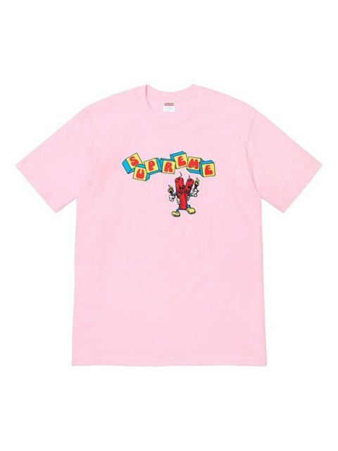 Supreme SS19 Dynamite Tee Printing Short Sleeve Unisex Pink SUP-SS19-10495