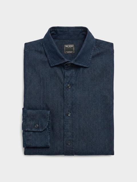 TODD SNYDER Chambray Spread Collar Dress Shirt