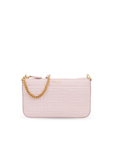 logo-embossed clutch