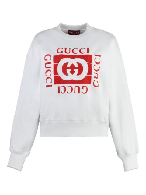 GUCCI flocked-logo sweatshirt