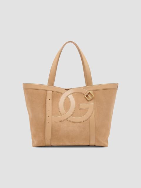 Dolce & Gabbana Women's Sartoriale Logo Suede Tote Bag - Ebano And Moro