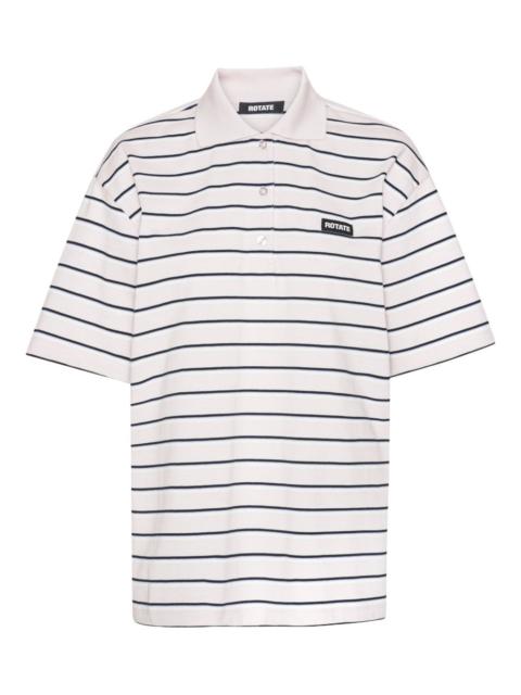 ROTATE striped polo shirt