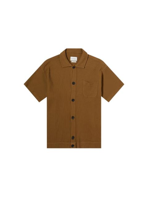Oliver Spencer waffle-texture short-sleeve shirt