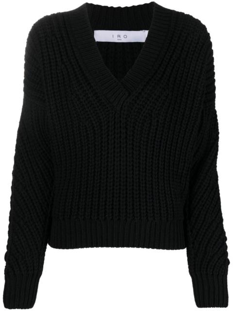 IRO chunky-knit V-neck jumper